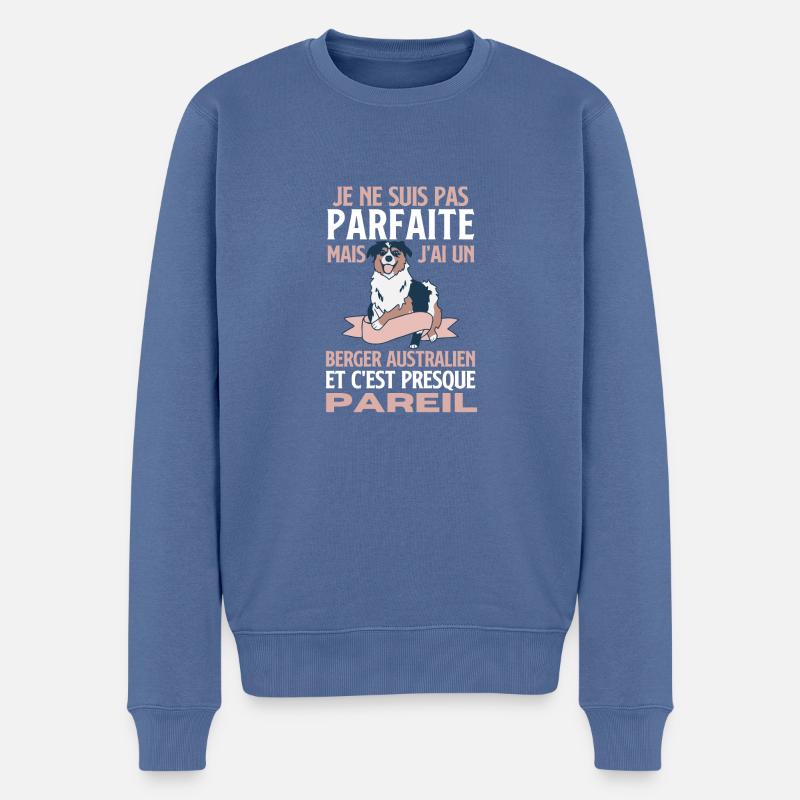 Berger australien - Pull Premium bio Homme - bleu pigeon