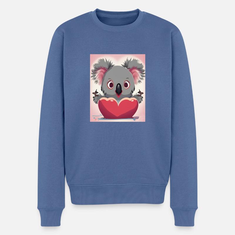 Petit Koala - Pull Premium bio Homme - bleu pigeon
