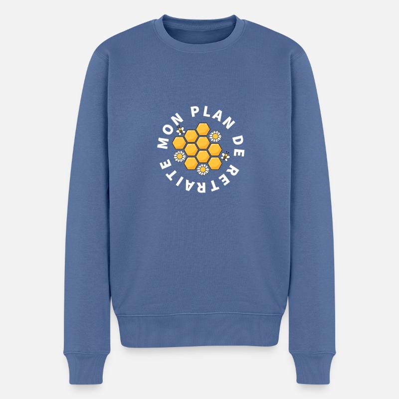 Apiculture abeilles - Pull Premium bio Homme - bleu pigeon