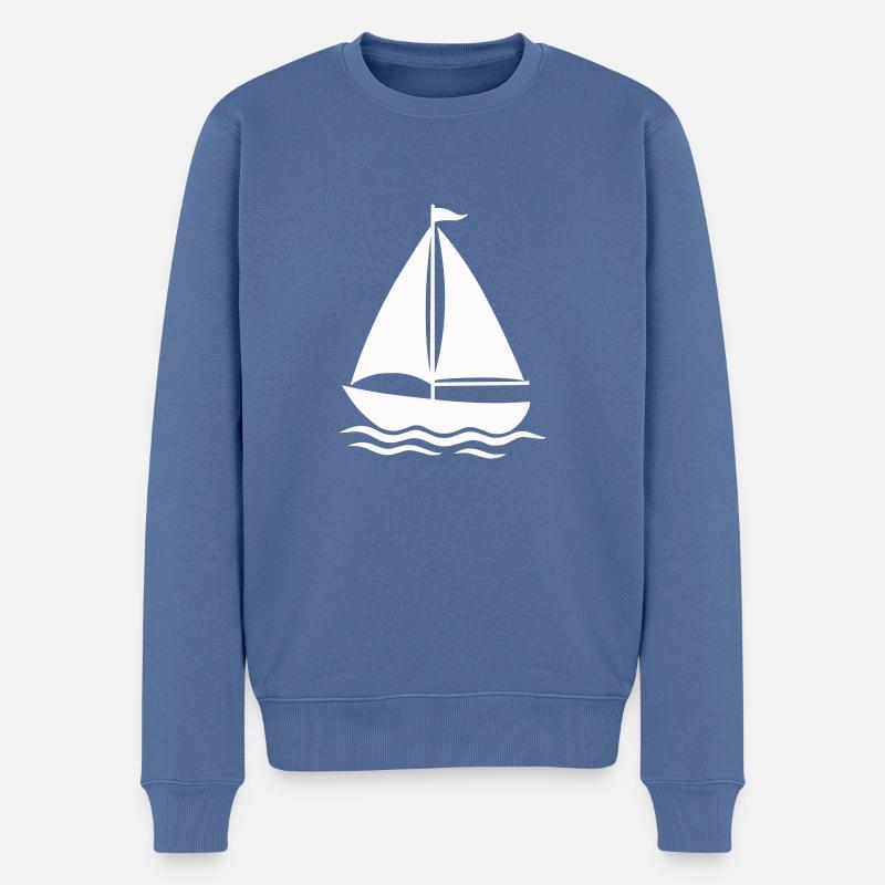 voilier - Pull Premium bio Homme - bleu pigeon
