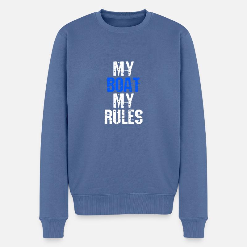 Captain, Segler, Kapitän, Boot Geschenk - Männer Premium Bio Pullover - Taubenblau