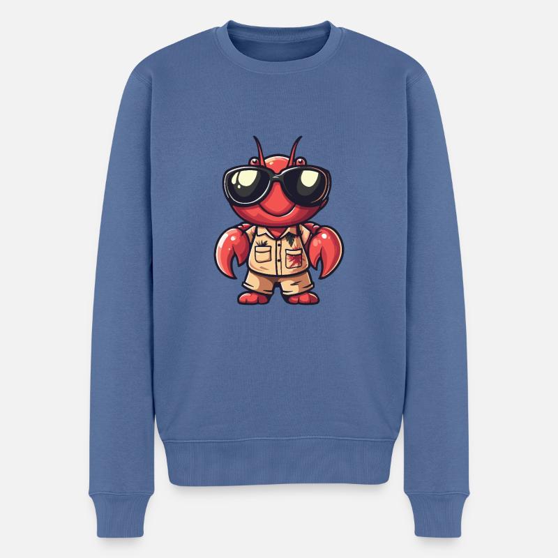 Homard Écrevisses Cool Summer - Pull Premium bio Homme - bleu pigeon