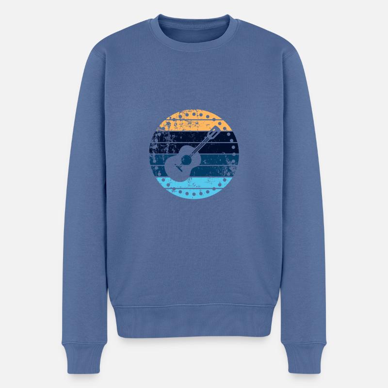 Ukulele - Pull Premium bio Homme - bleu pigeon