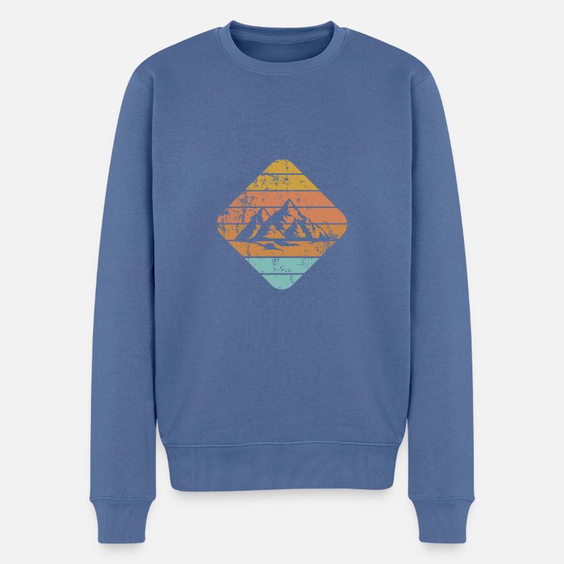 Berg - Männer Premium Bio Pullover - Taubenblau