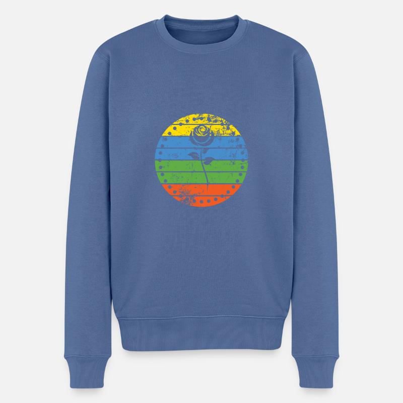 Rose - Pull Premium bio Homme - bleu pigeon