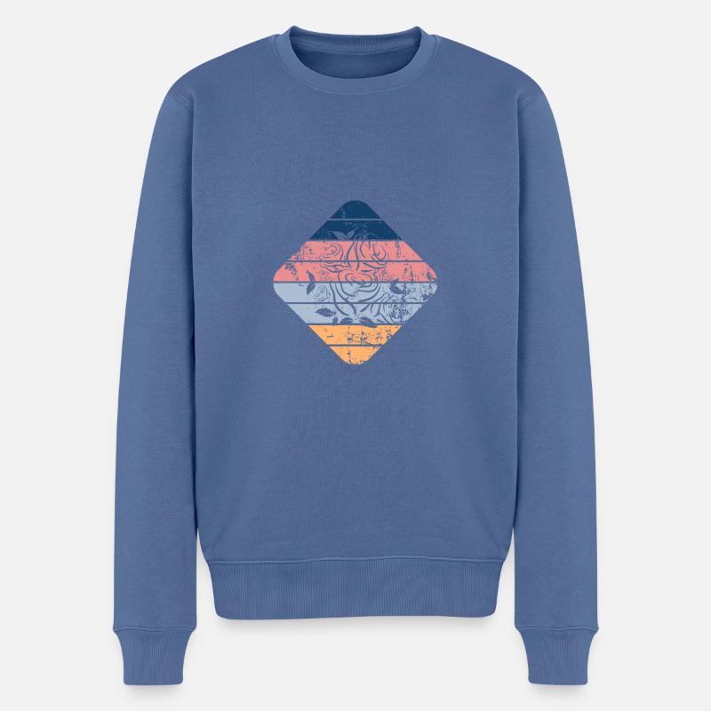Rose - Pull Premium bio Homme - bleu pigeon