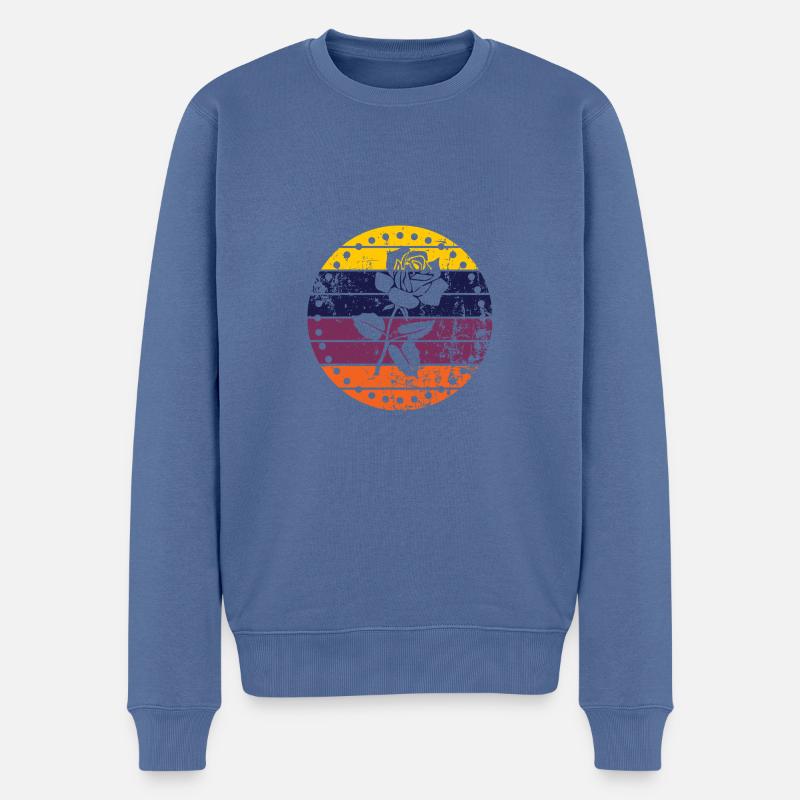 Rose - Männer Premium Bio Pullover - Taubenblau