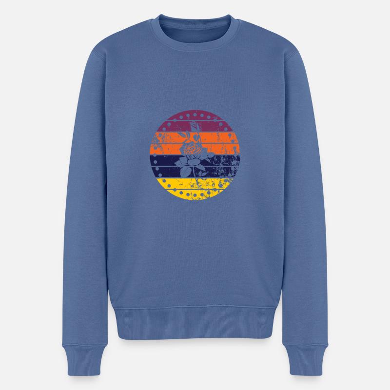 Rose - Männer Premium Bio Pullover - Taubenblau