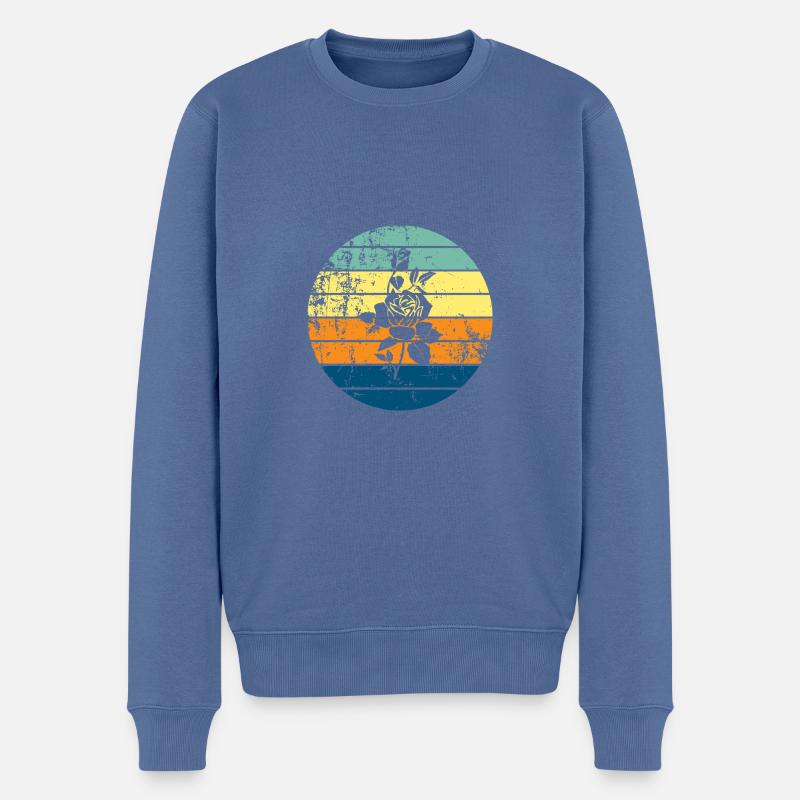 Rose - Pull Premium bio Homme - bleu pigeon