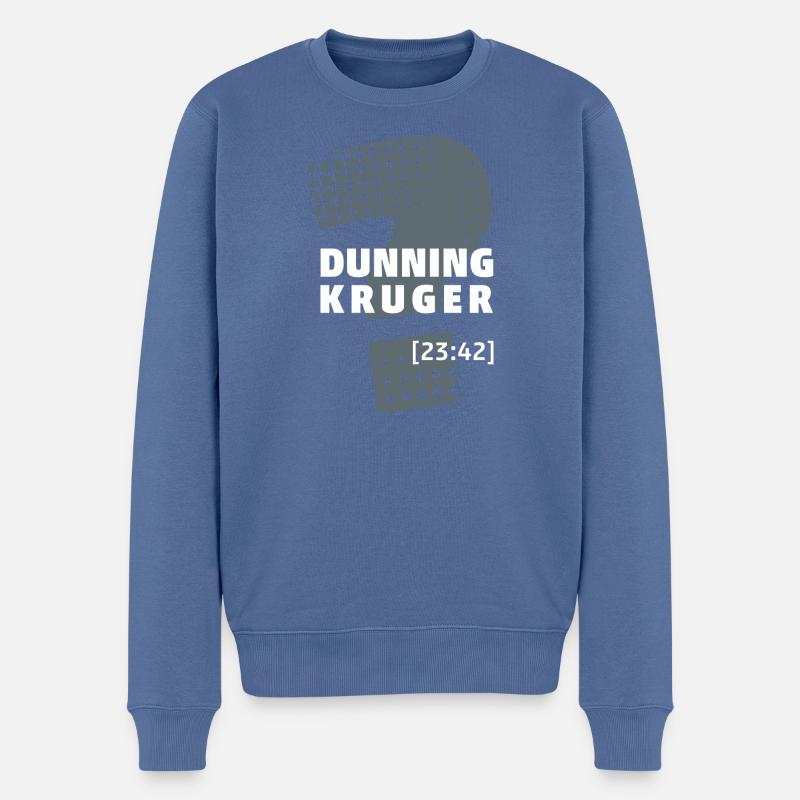 Dunning Kruger - Männer Premium Bio Pullover - Taubenblau