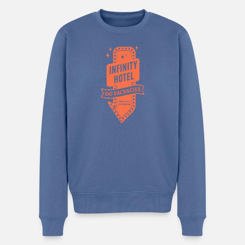Infinity Hotel - Männer Premium Bio Pullover - Taubenblau
