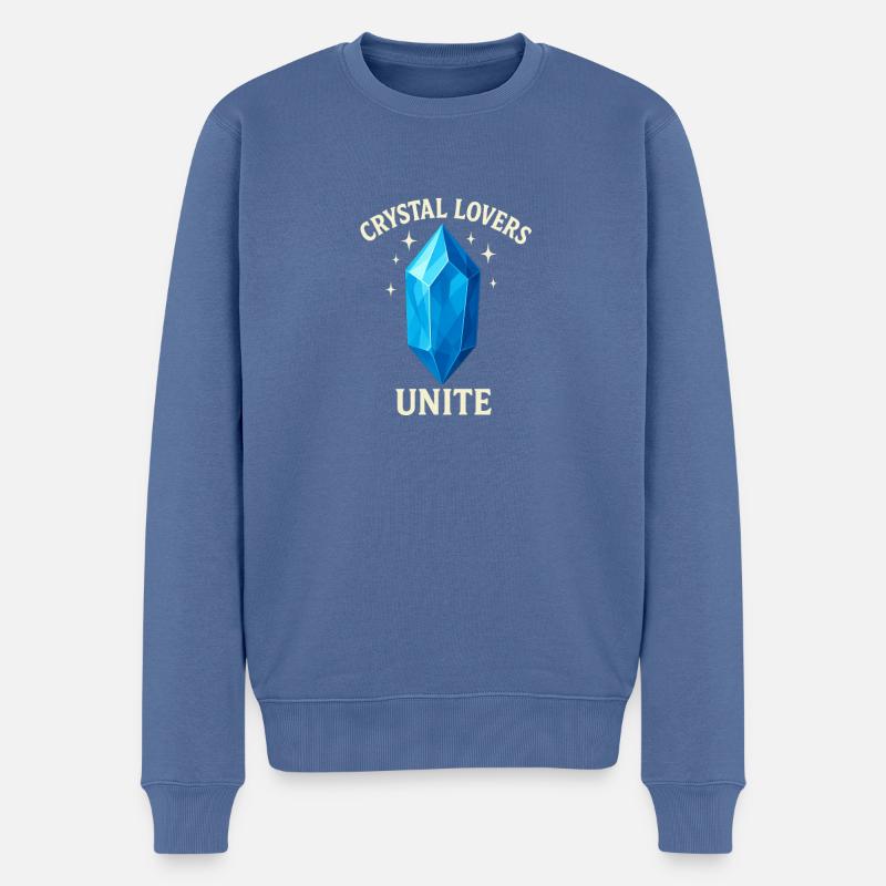 Amour de cristal - Pull Premium bio Homme - bleu pigeon