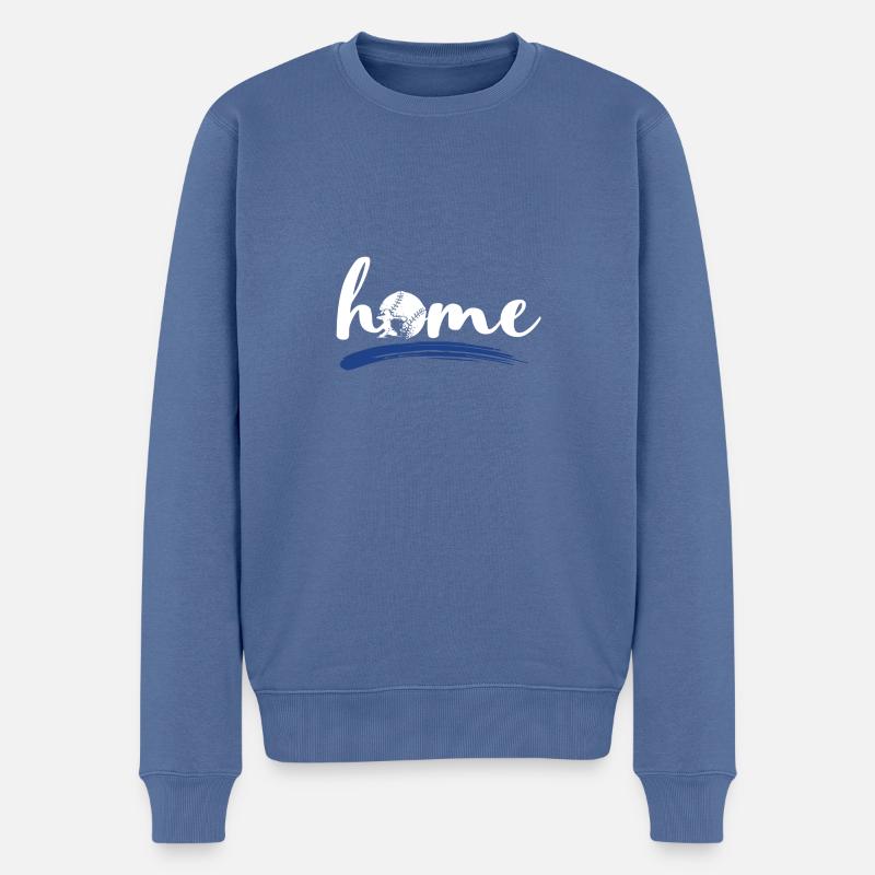 homerun baseball - Männer Premium Bio Pullover - Taubenblau