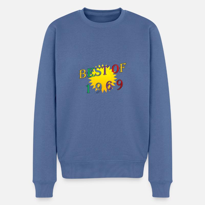 Soleil 1969 - Pull Premium bio Homme - bleu pigeon