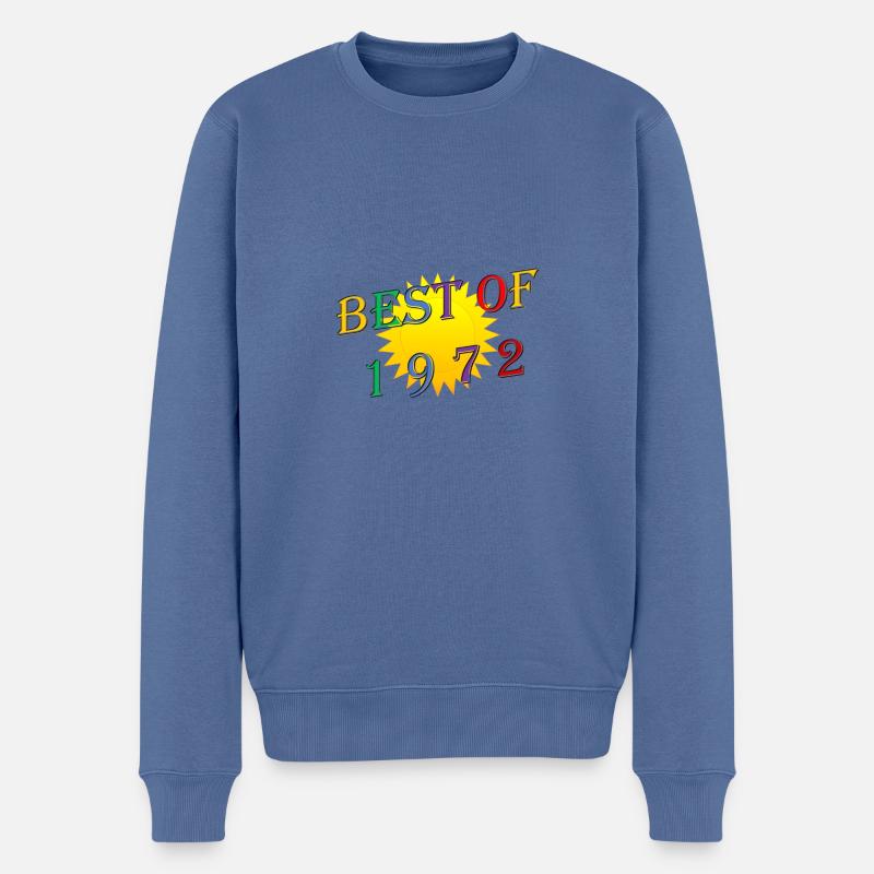 Sonne 1972 - Männer Premium Bio Pullover - Taubenblau