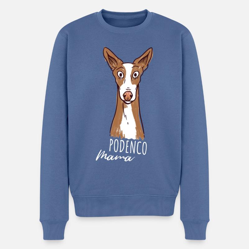 Podenco Mama Podenco Ibicenco - Männer Premium Bio Pullover - Taubenblau