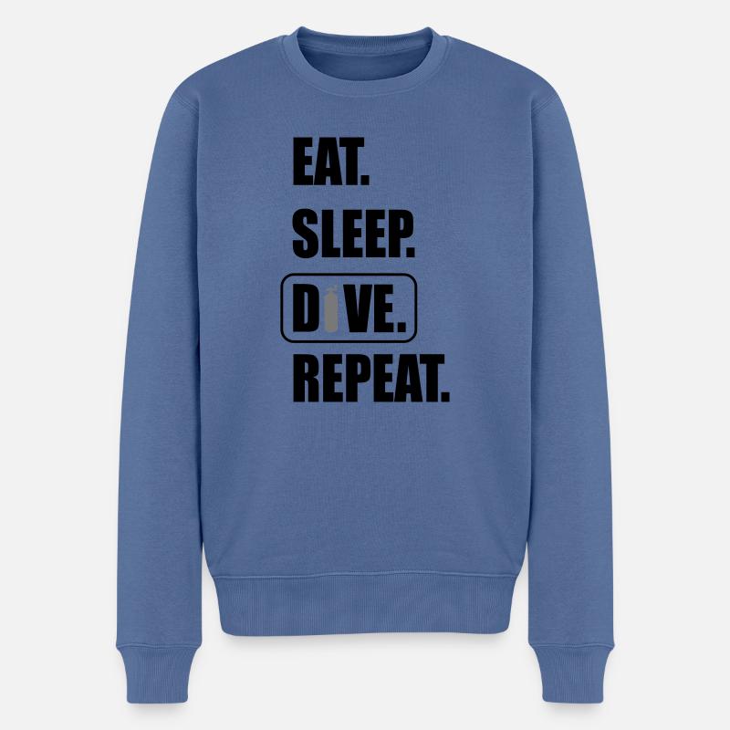 Plongée - Pull Premium bio Homme - bleu pigeon