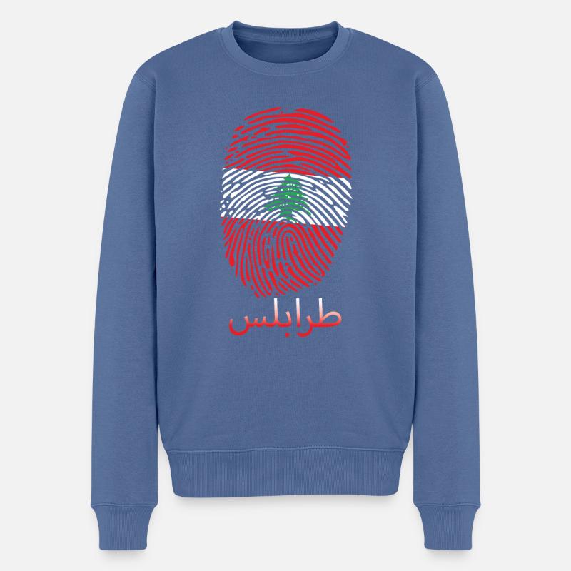 TRIPOLI Libanese Libanon Libanesin Libanesisch - Männer Premium Bio Pullover - Taubenblau