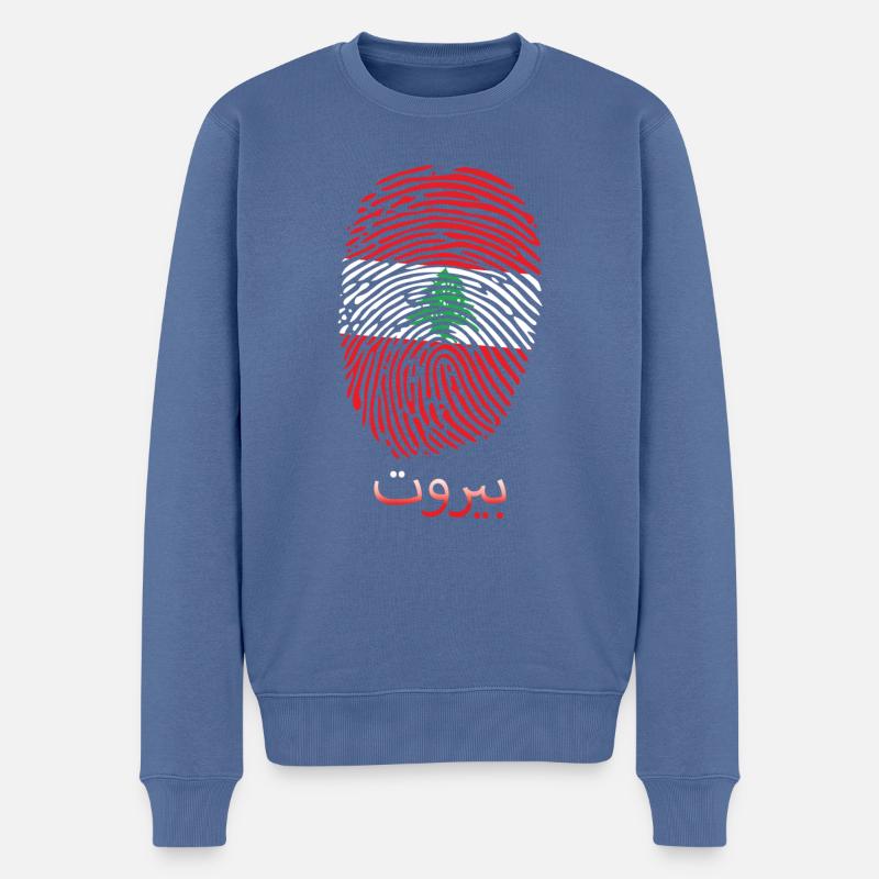 BEIRUT Libanese Libanon Libanesin Libanesisch - Männer Premium Bio Pullover - Taubenblau
