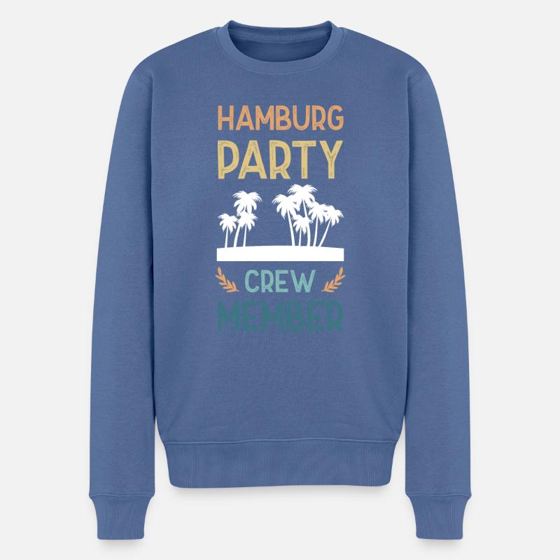 Hamburg Party Crew - Pull Premium bio Homme - bleu pigeon