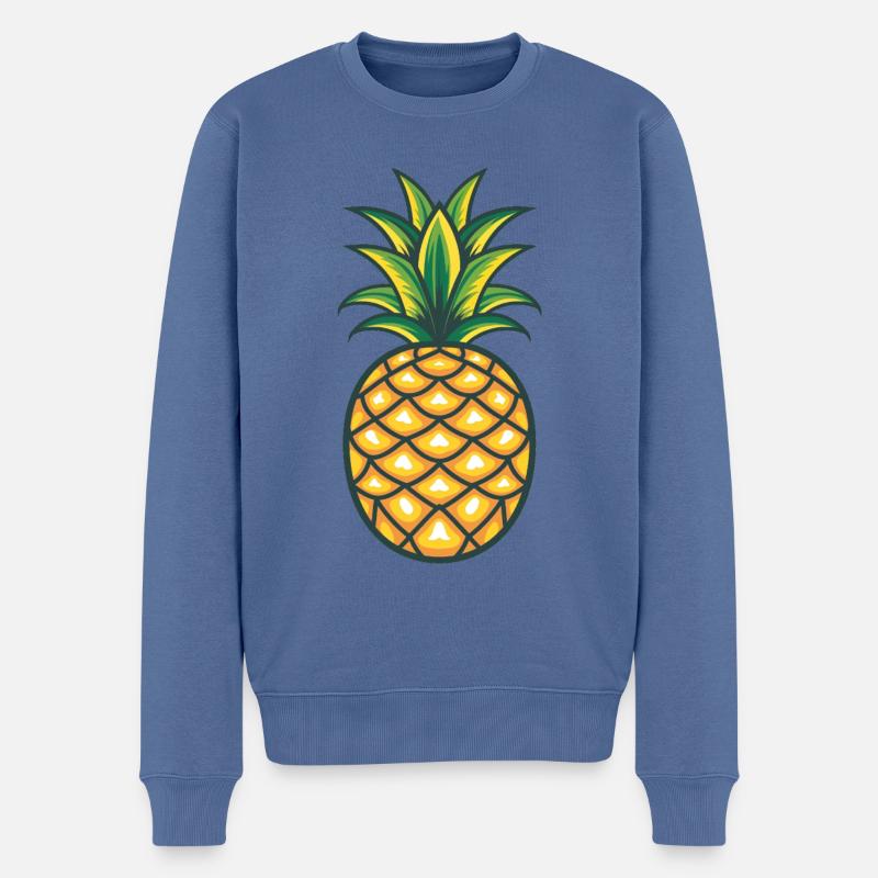 Ananas - Pull Premium bio Homme - bleu pigeon
