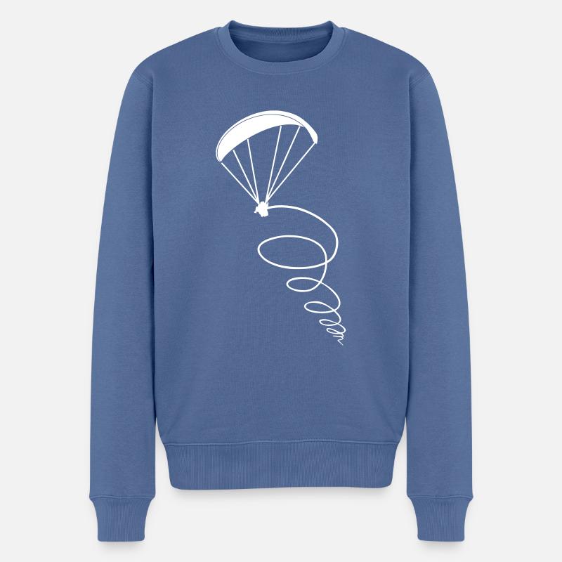 thermik paragliding - Männer Premium Bio Pullover - Taubenblau