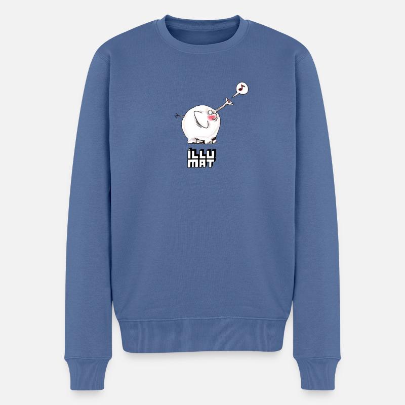 Trompettiste - Pull Premium bio Homme - bleu pigeon