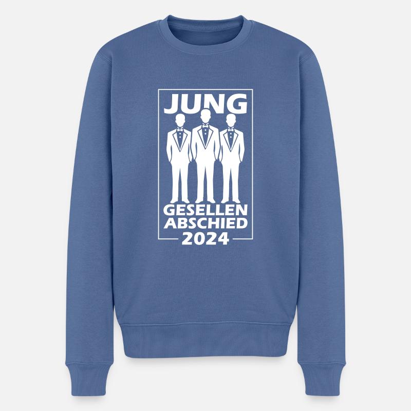 Junggesellenabschied 2024 - Männer Premium Bio Pullover - Taubenblau