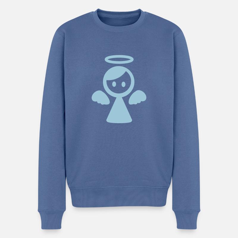 petit ange - Pull Premium bio Homme - bleu pigeon
