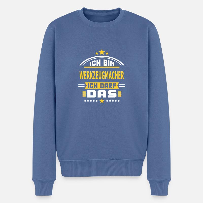 WERKZEUGMACHER - Männer Premium Bio Pullover - Taubenblau