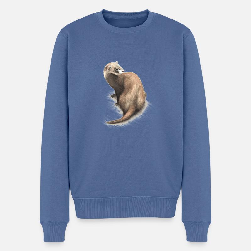 Iltis - Männer Premium Bio Pullover - Taubenblau