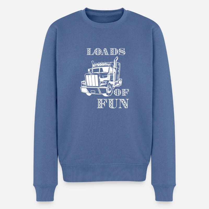 LKW Trucker - Männer Premium Bio Pullover - Taubenblau