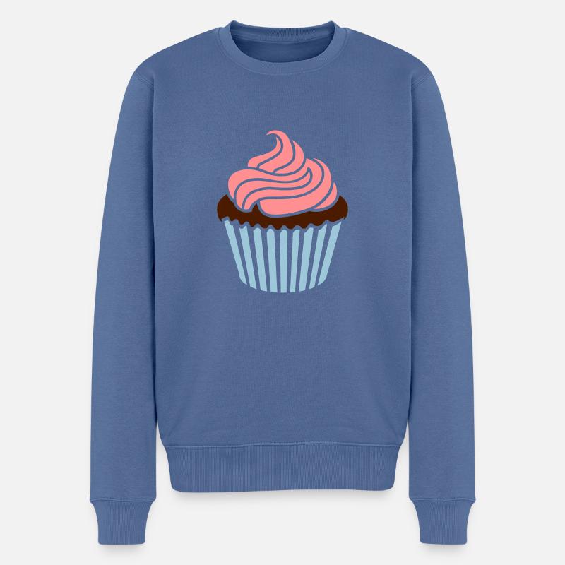 Cupcake - Männer Premium Bio Pullover - Taubenblau