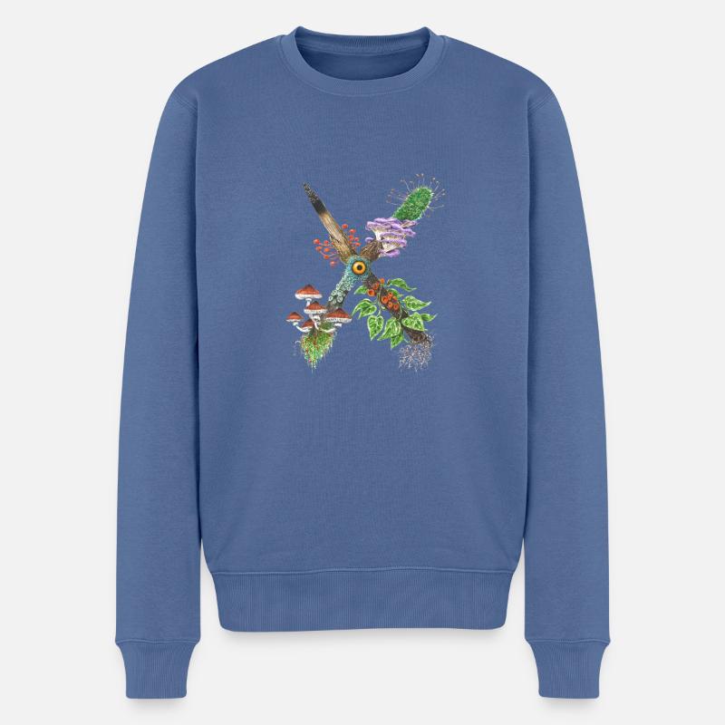 X-tinction / Pilze - Männer Premium Bio Pullover - Taubenblau