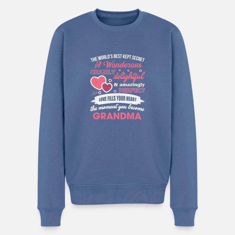Mamy parfaite - Pull Premium bio Homme - bleu pigeon