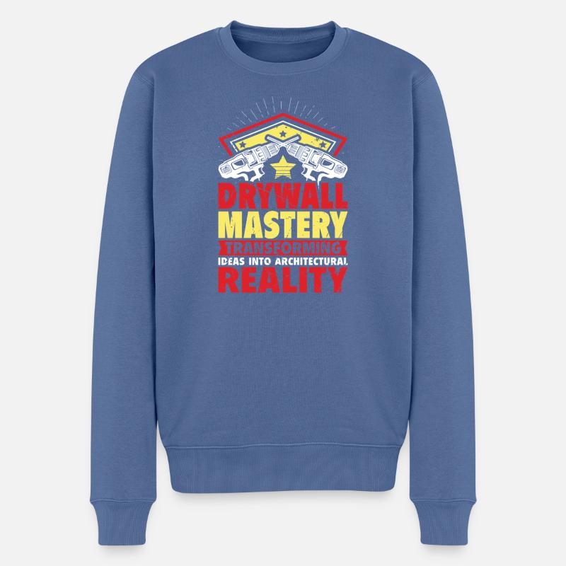Trockenbau Trockenbauer Trockenbaumonteur - Männer Premium Bio Pullover - Taubenblau