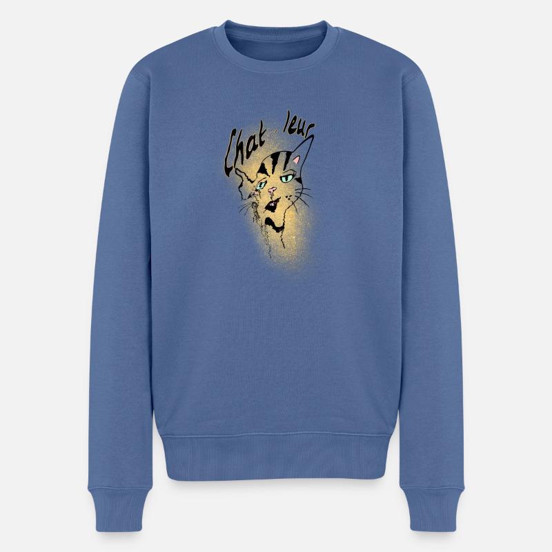 Chaleur d’été - Pull Premium bio Homme - bleu pigeon