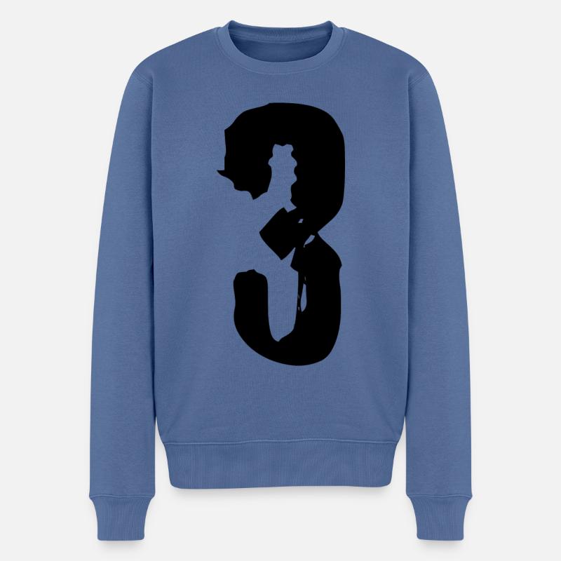 Maillot numéro 3 - Pull Premium bio Homme - bleu pigeon
