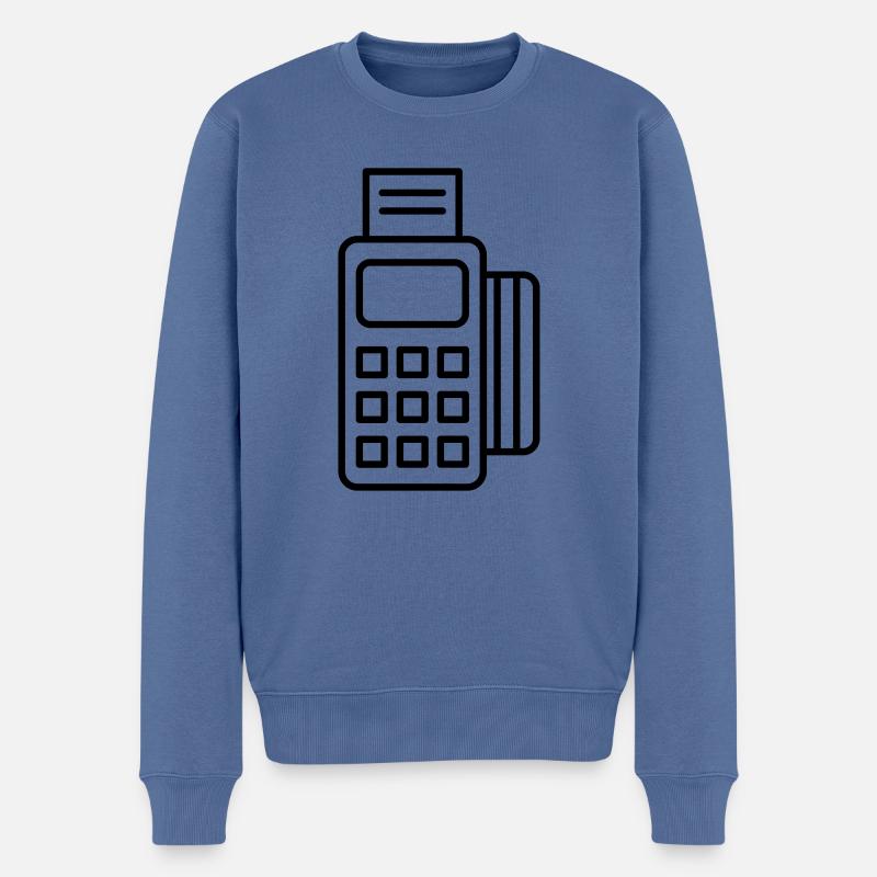 Dispositif EC - Pull Premium bio Homme - bleu pigeon