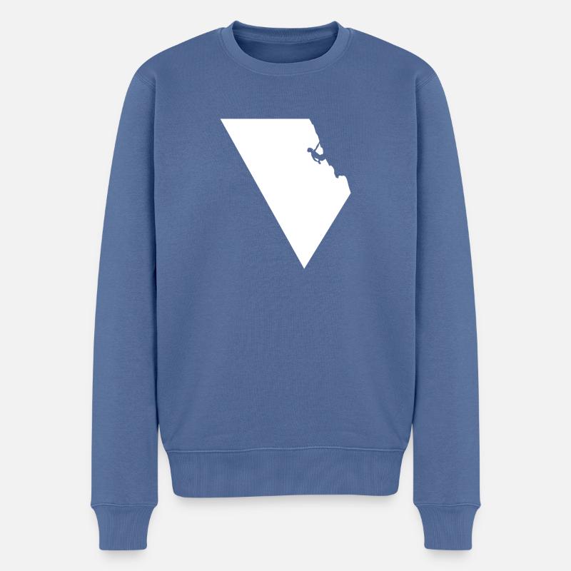 Kletterer - Männer Premium Bio Pullover - Taubenblau