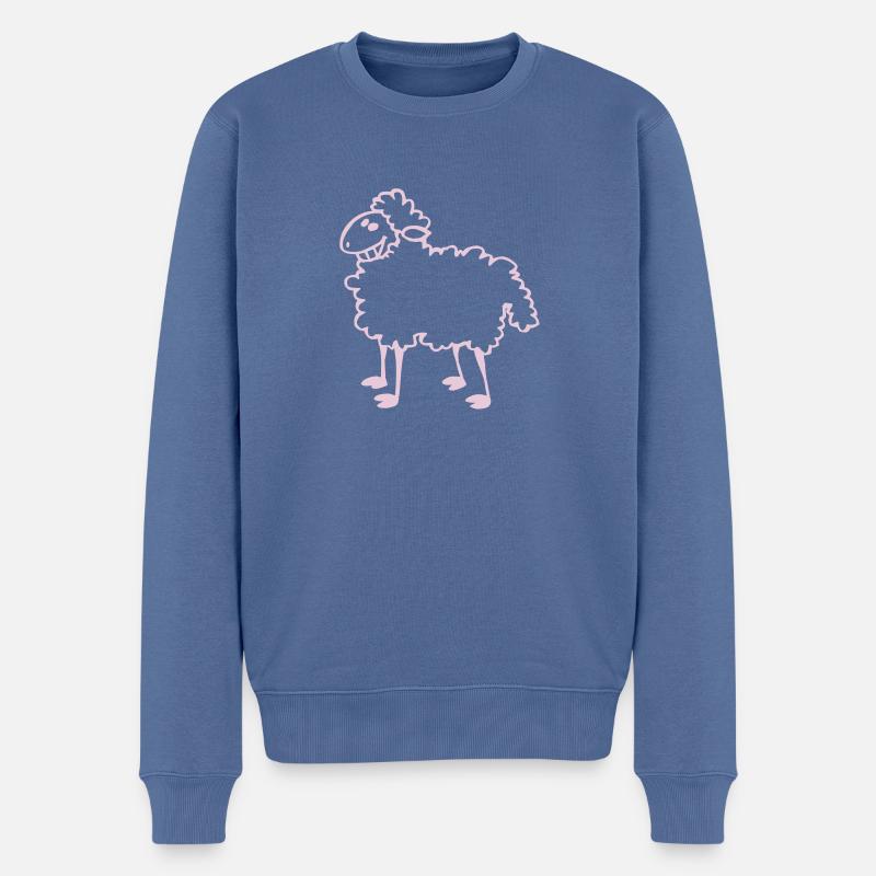 Moutons Shirts - Pull Premium bio Homme - bleu pigeon
