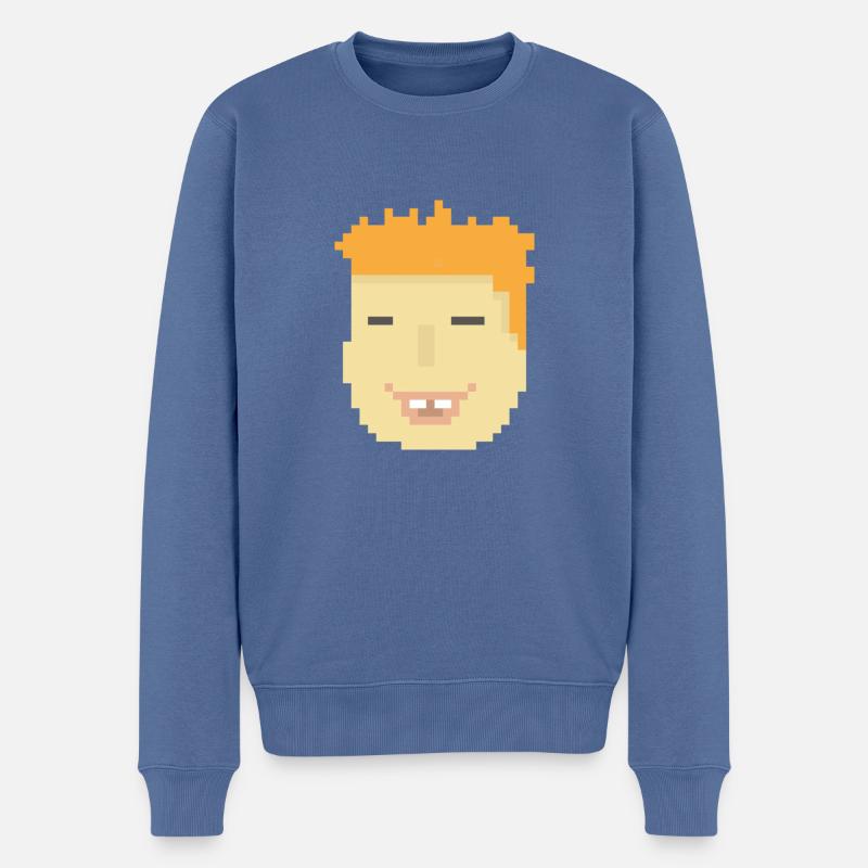 Junge - Männer Premium Bio Pullover - Taubenblau