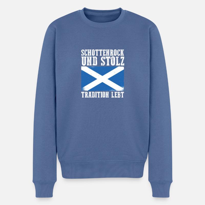 Schotten Schottisch Schottland - Männer Premium Bio Pullover - Taubenblau