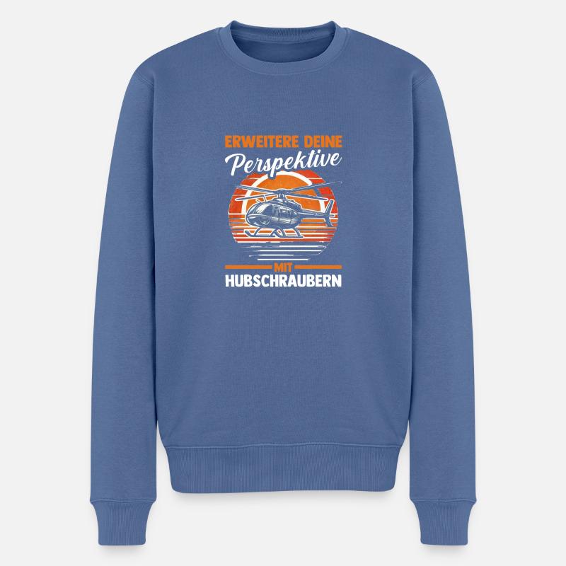 Pilote Hélicoptère Hélicoptère - Pull Premium bio Homme - bleu pigeon