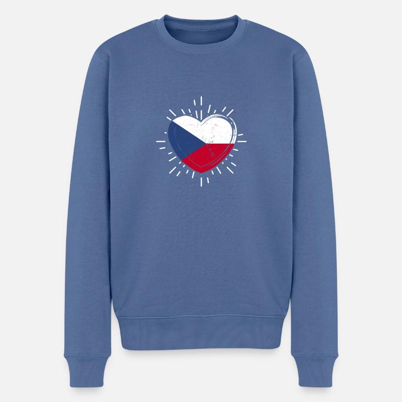 Tschechen Tschechisch Tschechien - Männer Premium Bio Pullover - Taubenblau