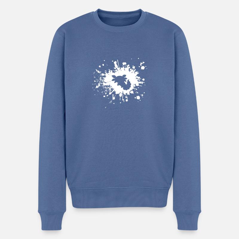 Axolotl - Pull Premium bio Homme - bleu pigeon