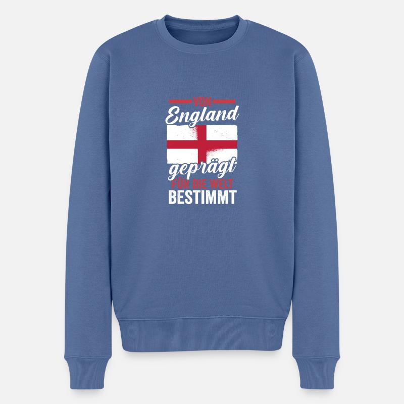 Großbritannien Engländer England - Männer Premium Bio Pullover - Taubenblau