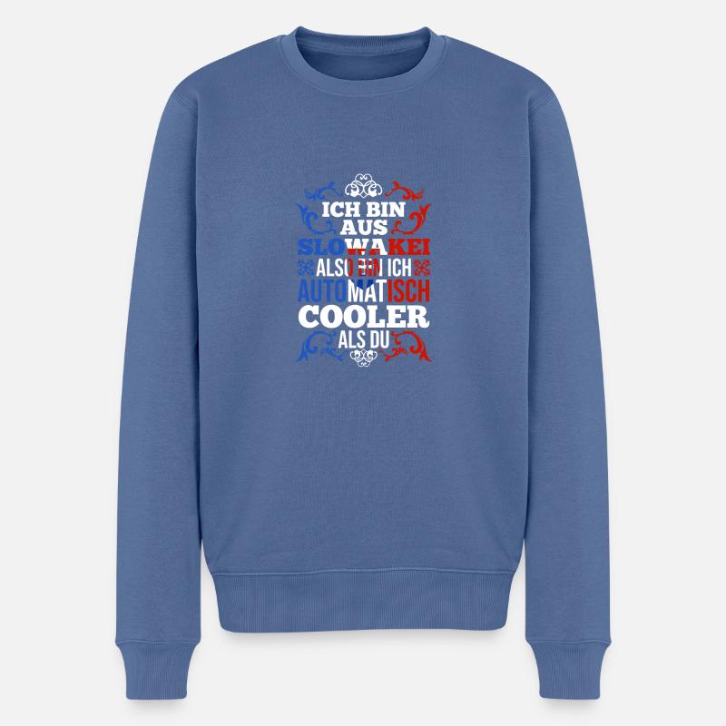 Slowaken Slowakei - Männer Premium Bio Pullover - Taubenblau