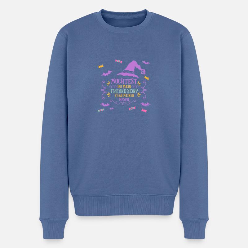 Halloweenkostüm Hexe Halloween - Männer Premium Bio Pullover - Taubenblau