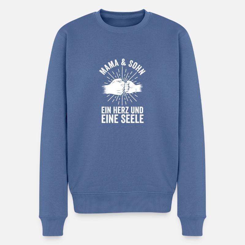 Mère, mère et fils - Pull Premium bio Homme - bleu pigeon
